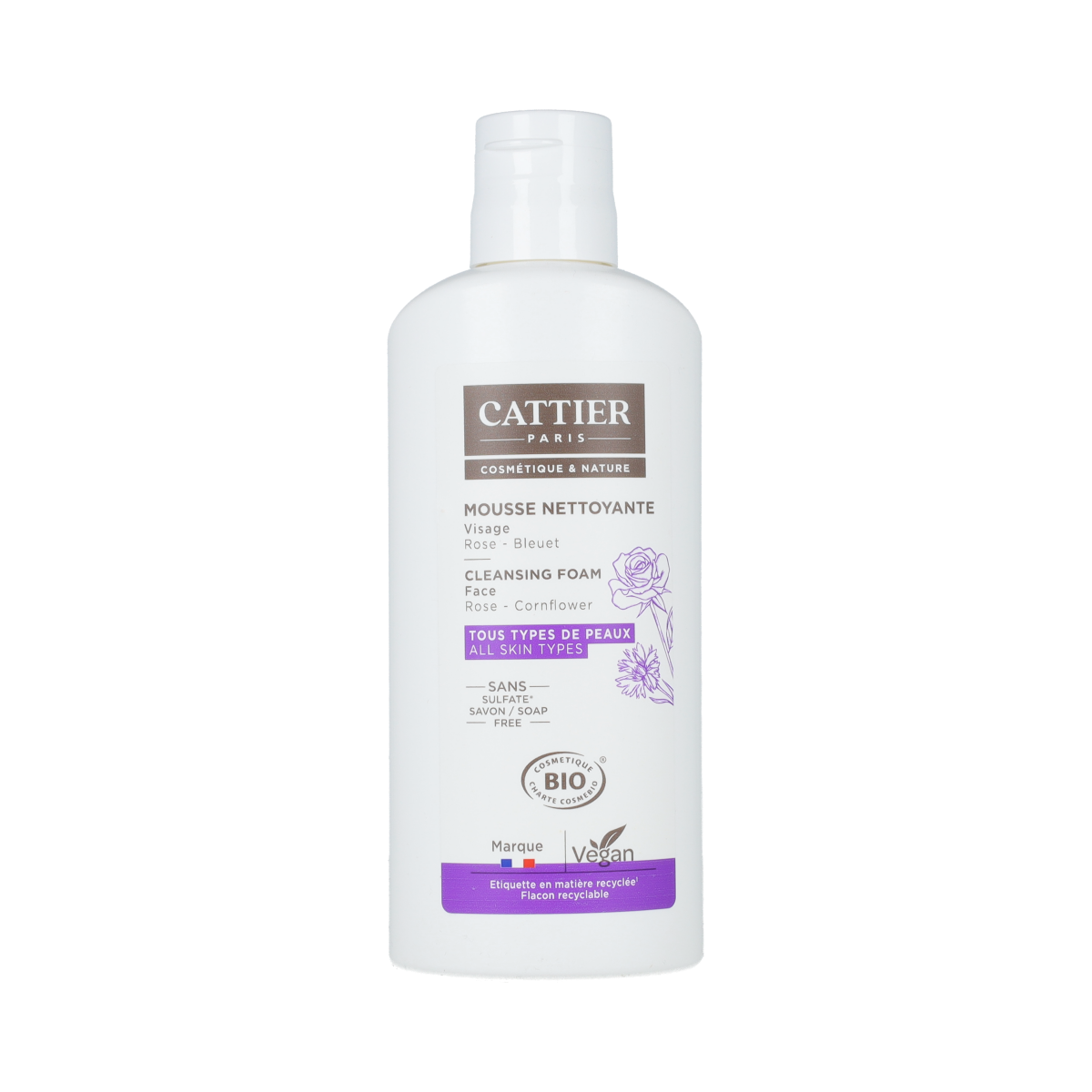 Cattier Reinigingsschuim nuage celeste 150.00 Milliliter