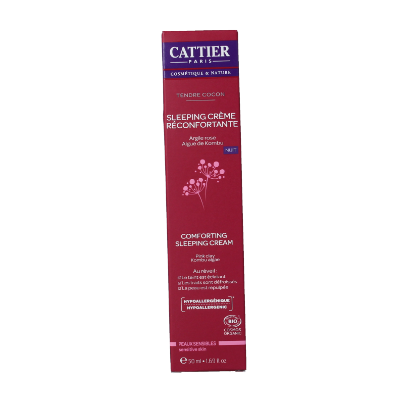 Cattier Nachtcreme kalmerend gevoelige huid 50 Milliliter
