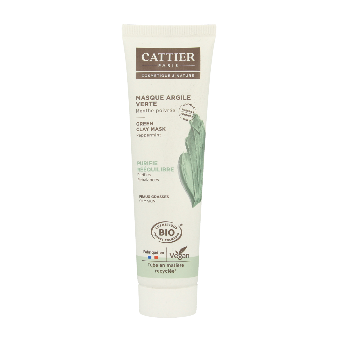 Cattier Groene klei masker munt 100.00 Milliliter