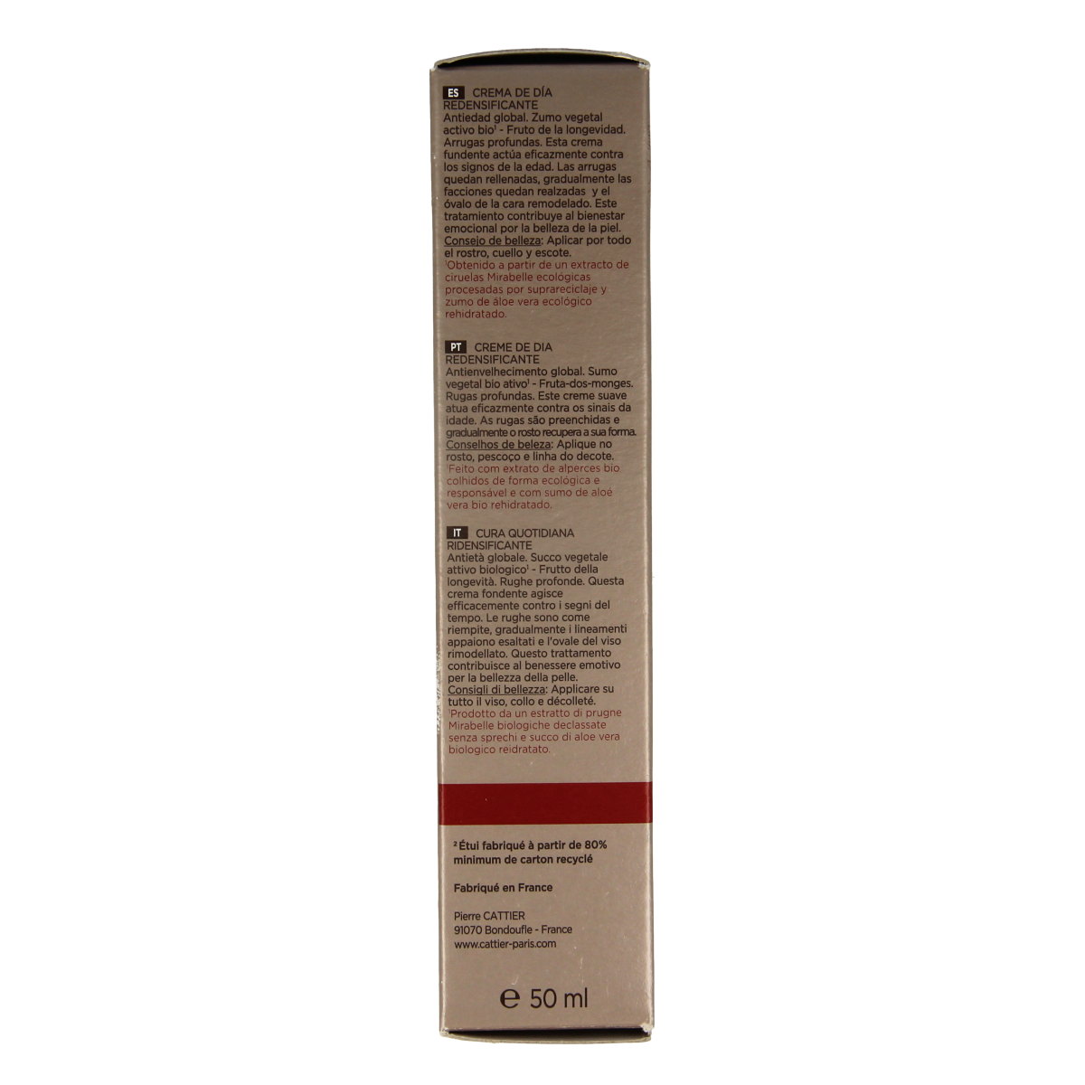 Cattier Dagcreme verstevigend 50.00 Milliliter