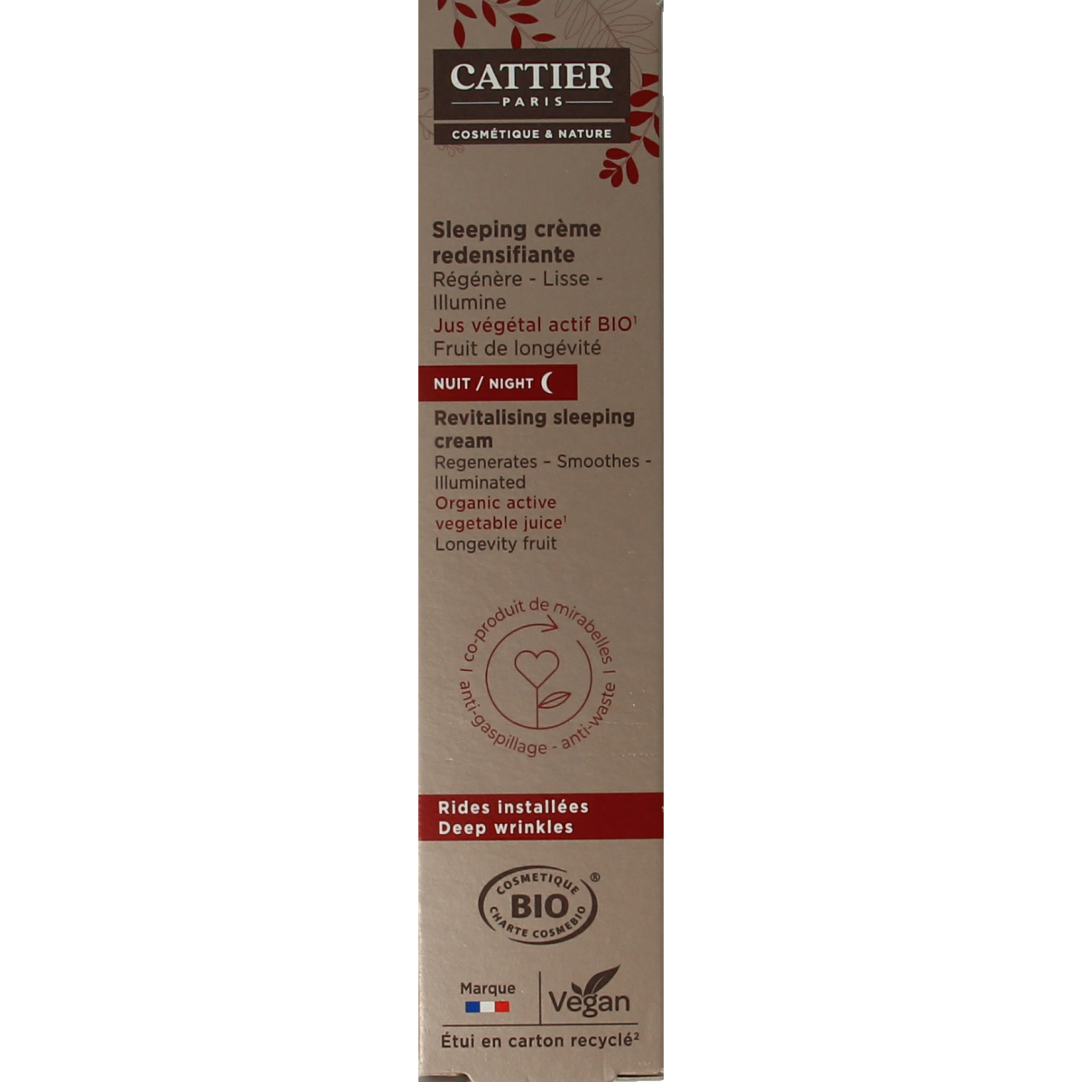 Cattier Nachtcreme revitaliserend 50.00 Milliliter