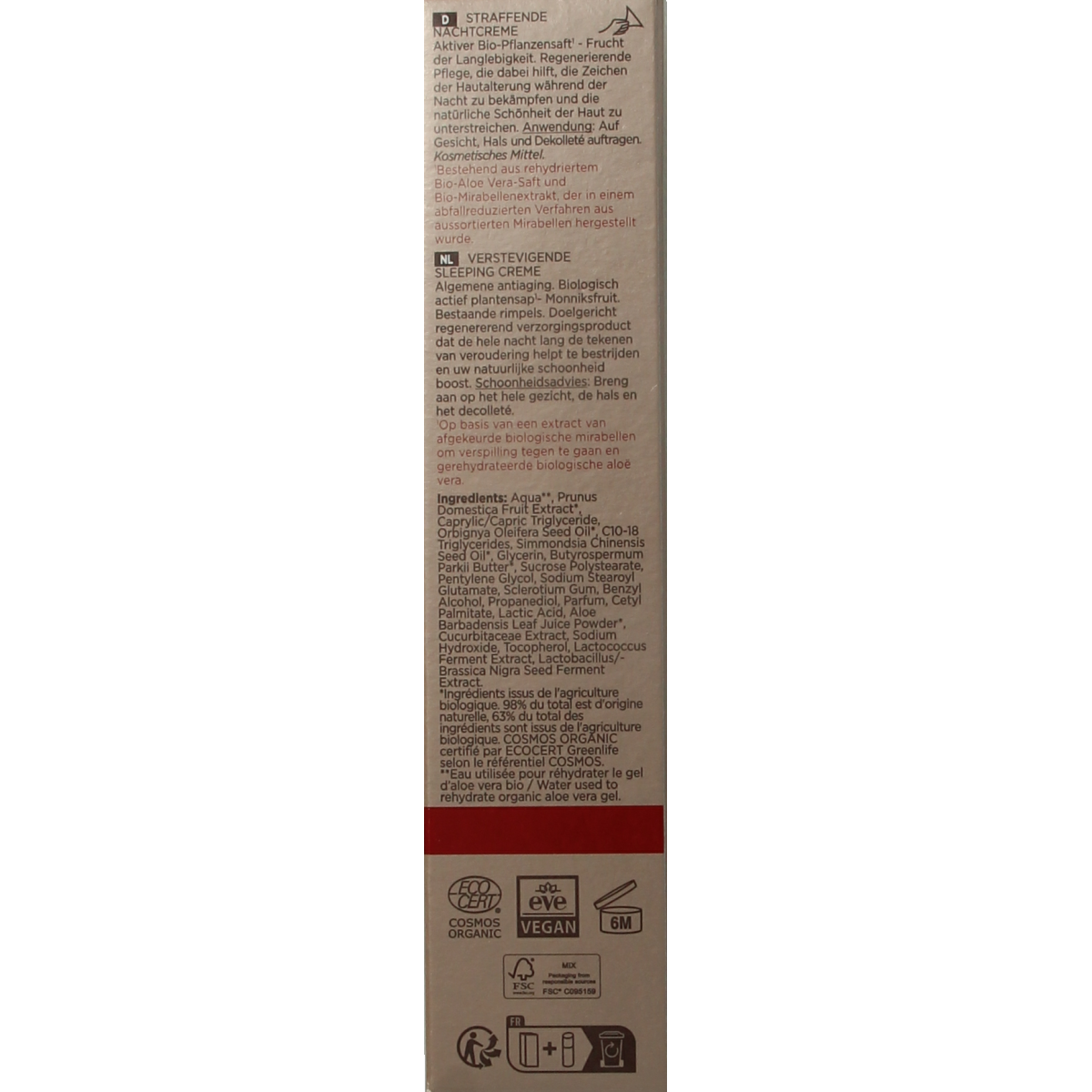 Cattier Nachtcreme revitaliserend 50.00 Milliliter