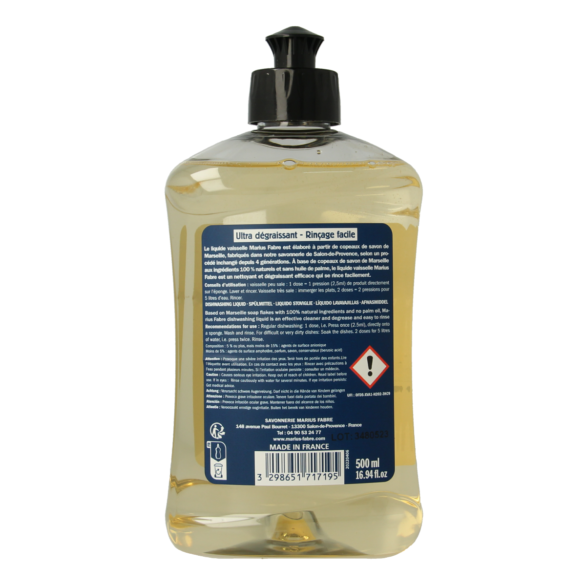 Marius Fabre Marseille afwasmiddel grapefruit 500.00 Milliliter
