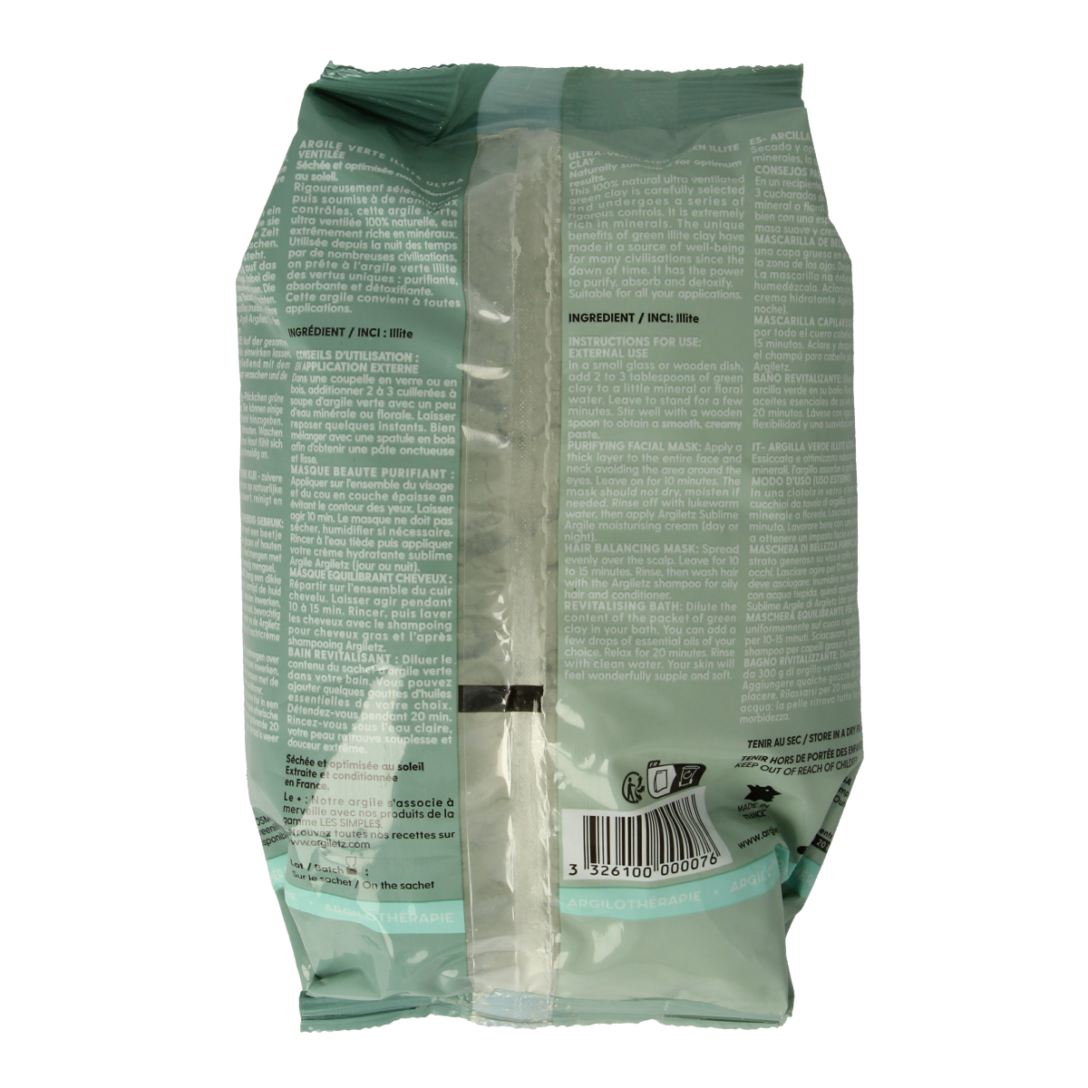Argiletz Klei ultrafijn groen 300.00 Gram
