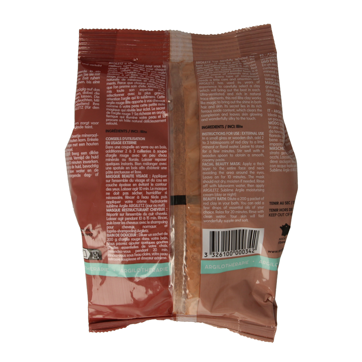 Argiletz Klei superfijn rood 200.00 Gram