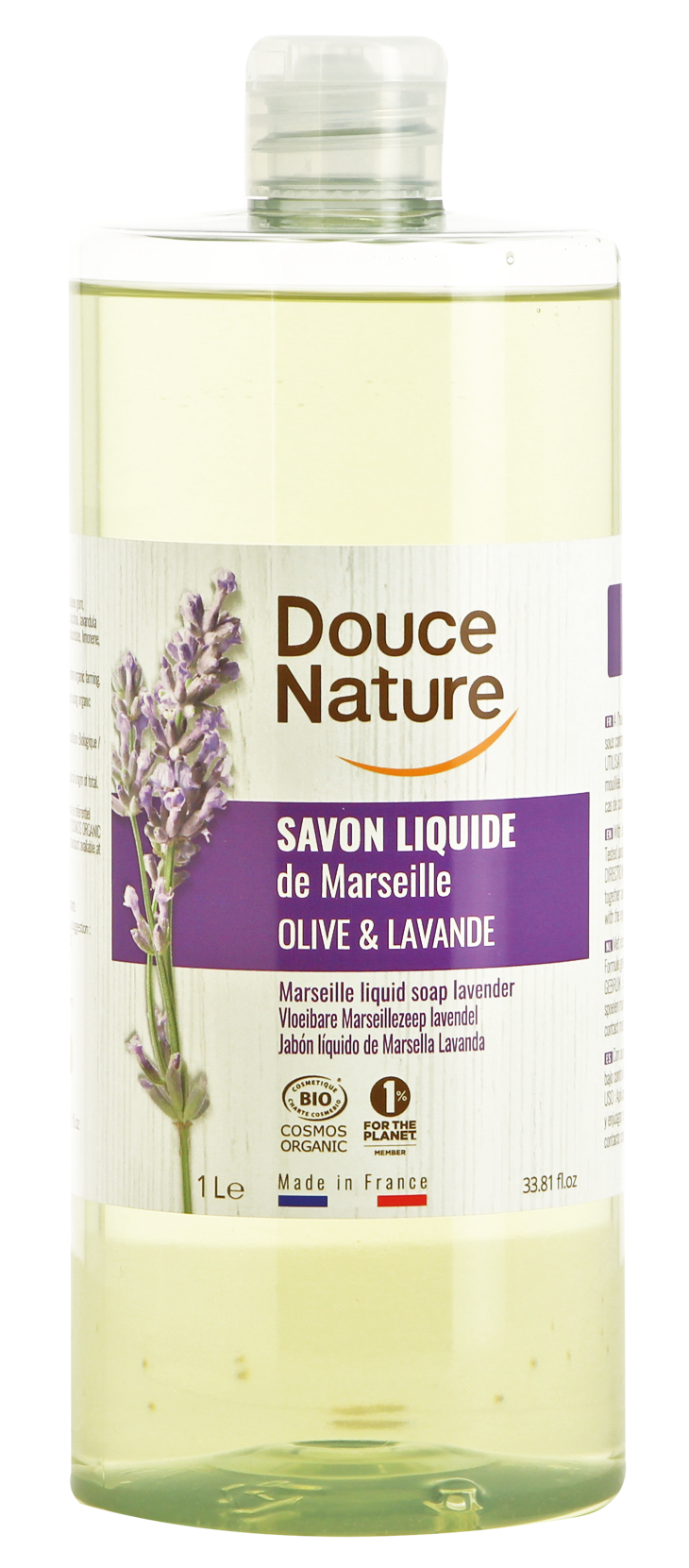 Douce Nature Zeep Marseille vloeibaar lavendel bio 1.00 Liter
