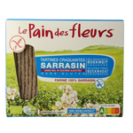 Pain Des Fleurs Krokante crackers boekweit zoutloos glutenvrij bio 150 Gram