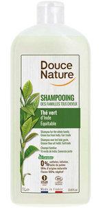 Douce Nature Shampoo glanzend haar met groene thee familie bio 1.00 Liter