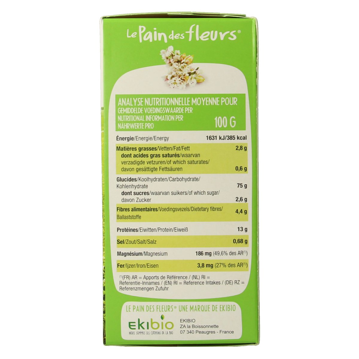 Pain Des Fleurs Krokante crackers boekweit glutenvrij bio 150.00 Gram