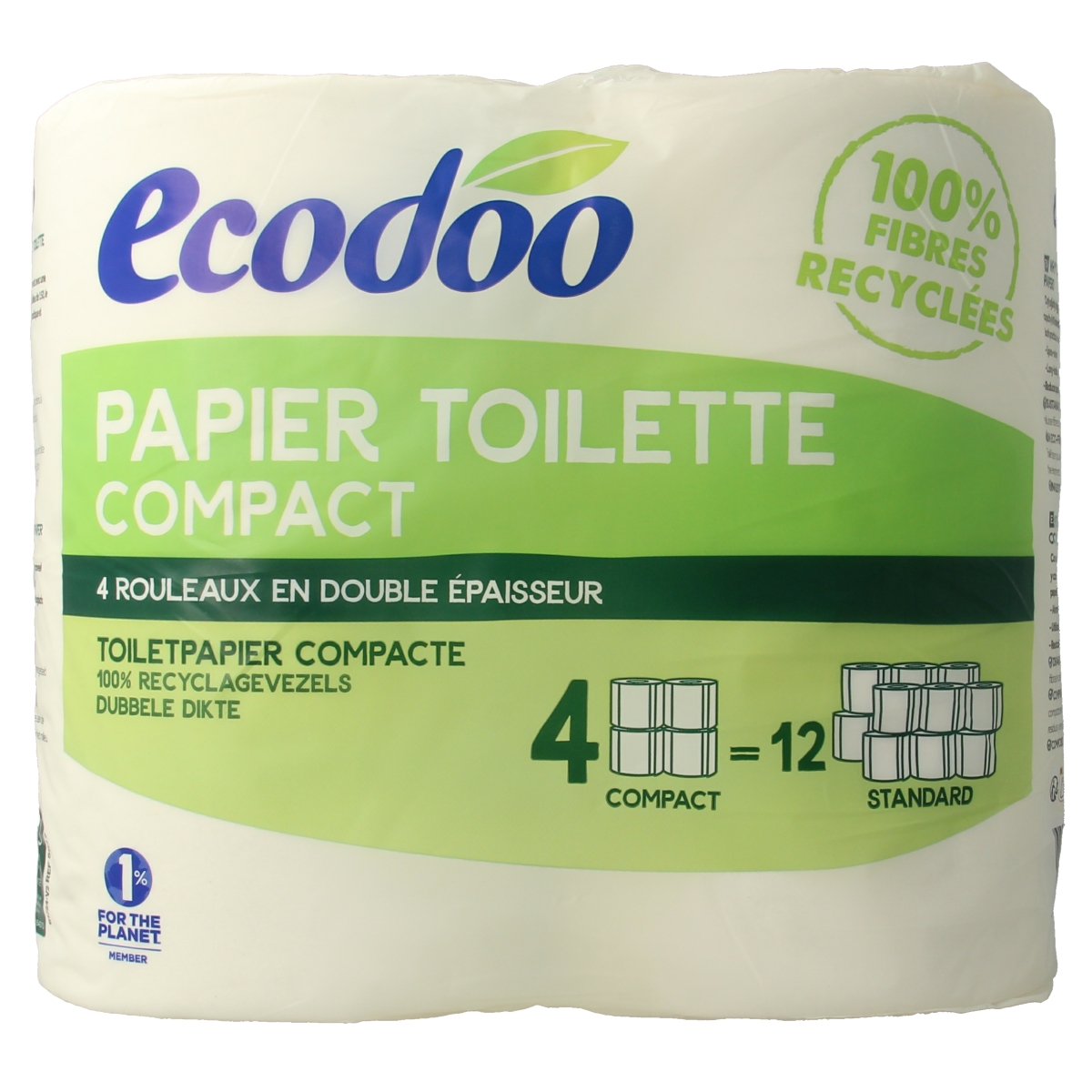 Ecodoo Toiletpapier compact ecologisch bio 4.00 Stuks
