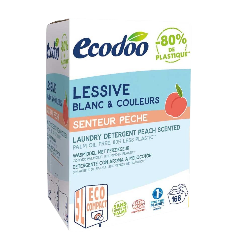 Ecodoo Wasmiddel perzik bag in box bio 5.00 Liter