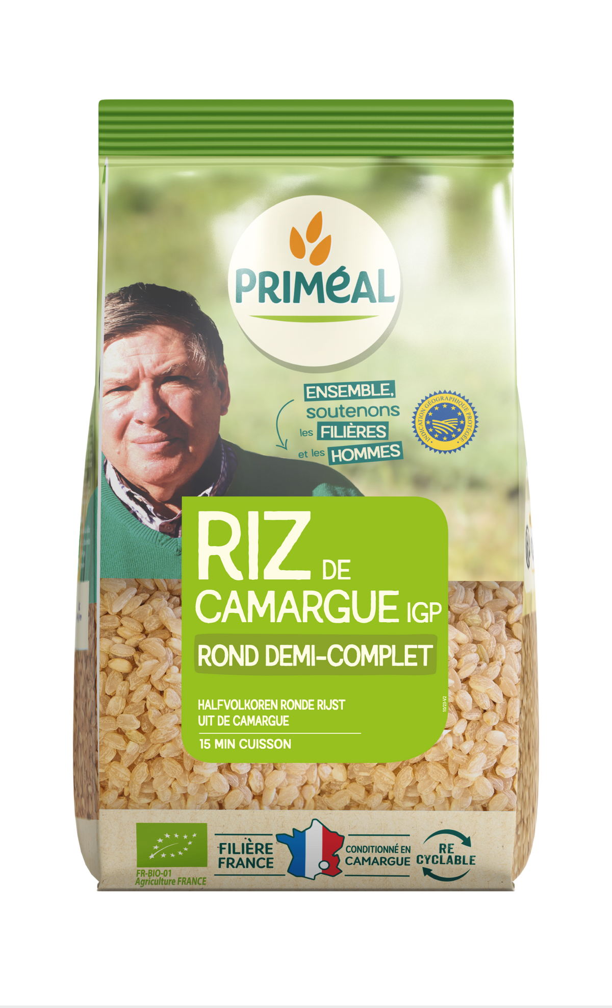 Primeal Halfvolkoren ronde rijst camargue bio 1 Kilogram