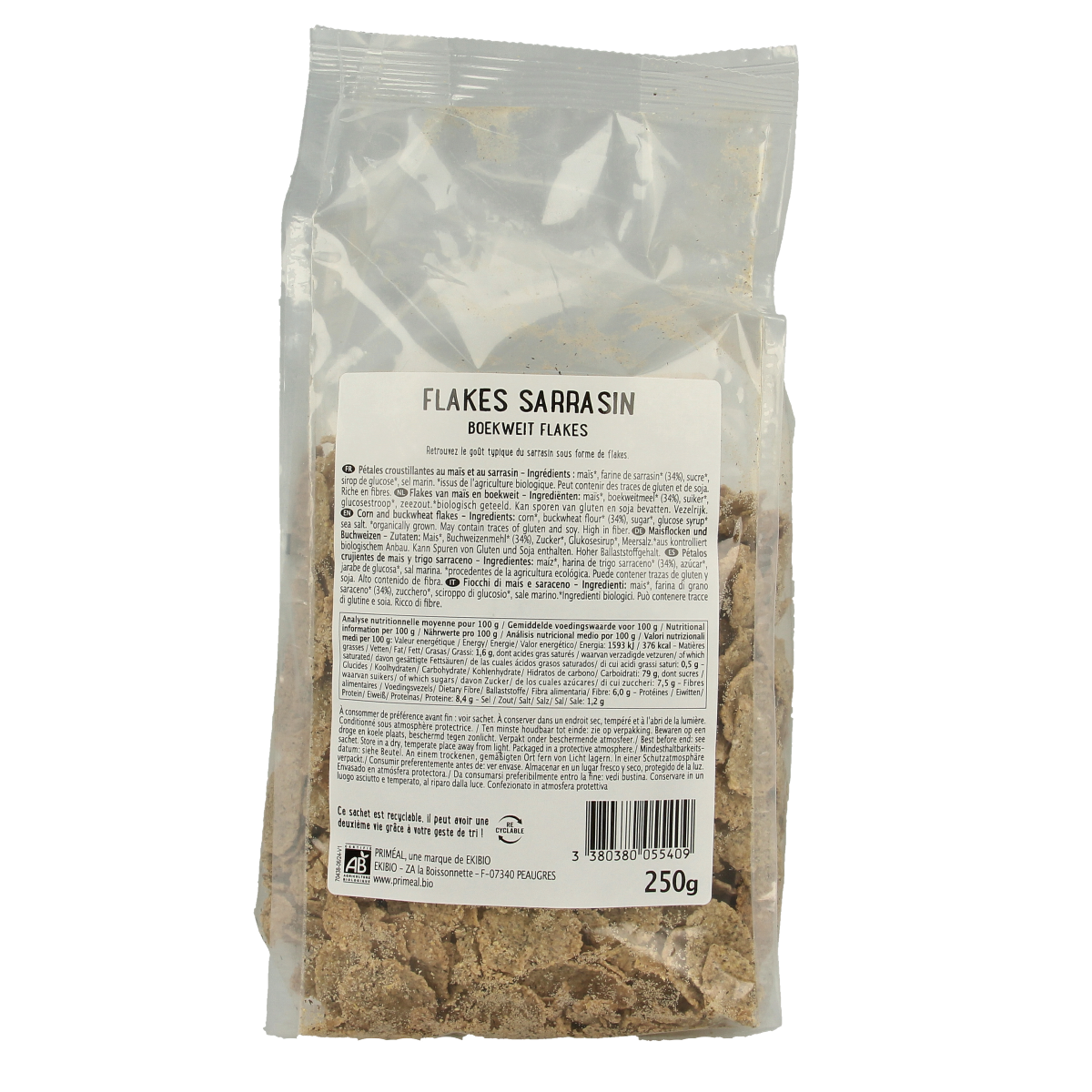 Primeal Boekweit flakes bio 250.00 Gram