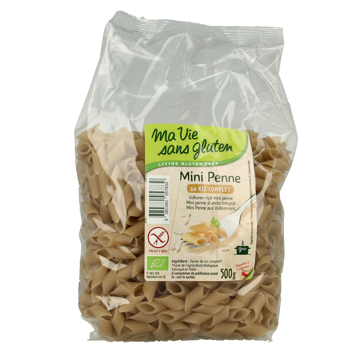 Ma Vie Sans Penne mini volkoren glutenvrij bio 500.00 Gram