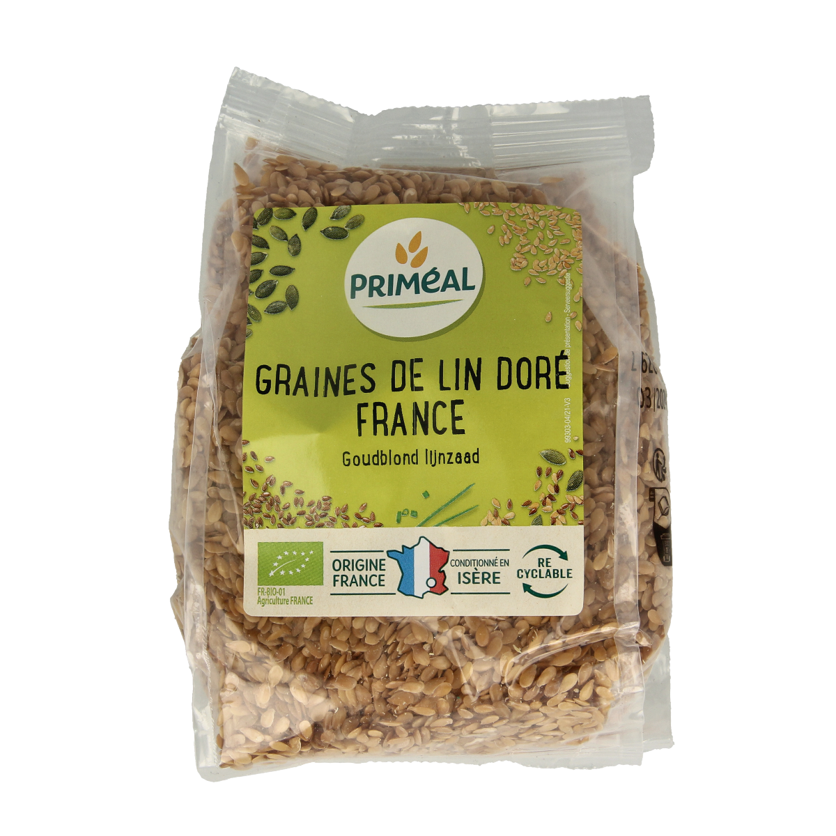 Primeal Lijnzaad goud bio 250.00 Gram