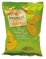 Primeal Aperitive mini maiscrackers olijf rozemarijn bio 50.00 Gram