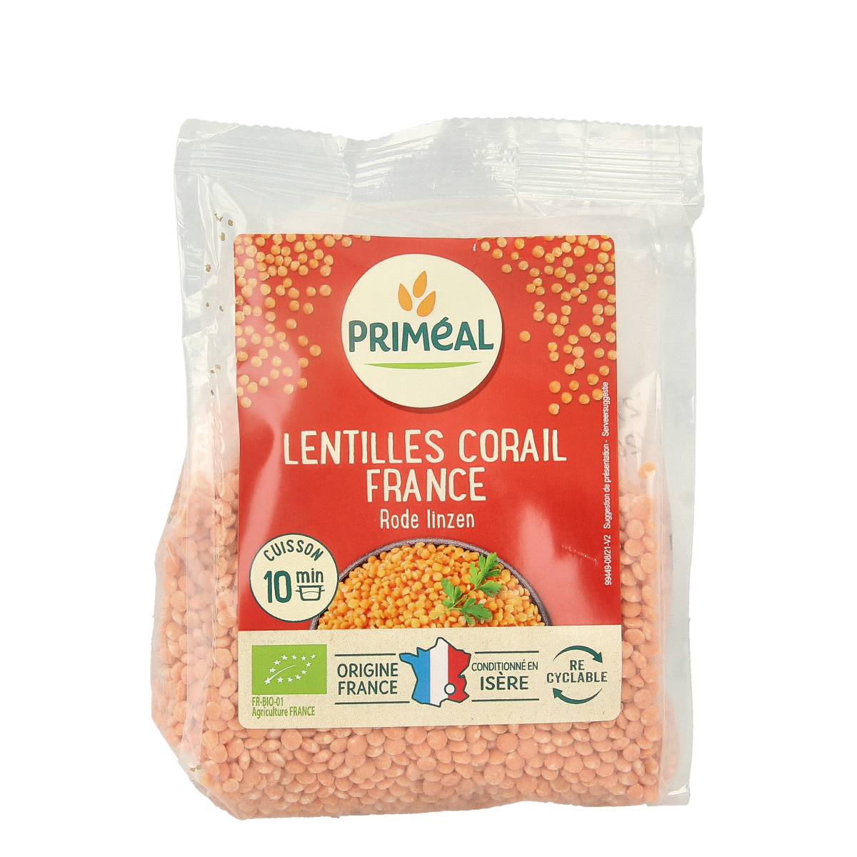 Primeal Rode linzen bio 250.00 Gram