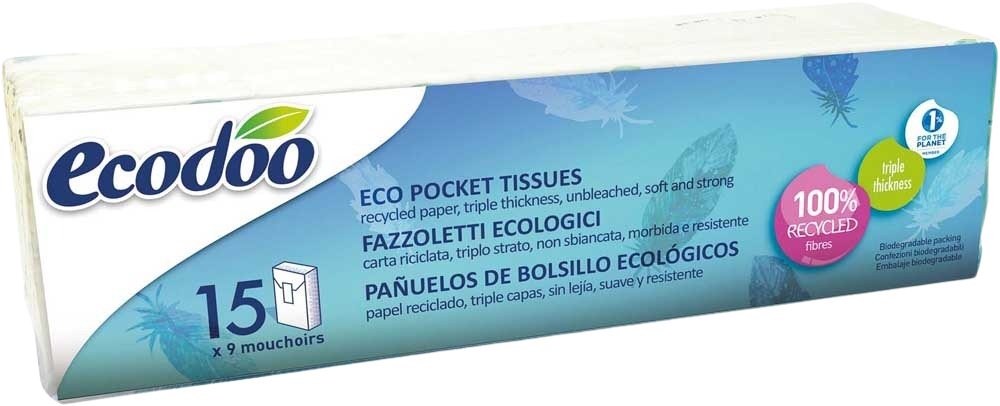 Ecodoo Tissues/zakdoekjes bio 15.00 Stuks