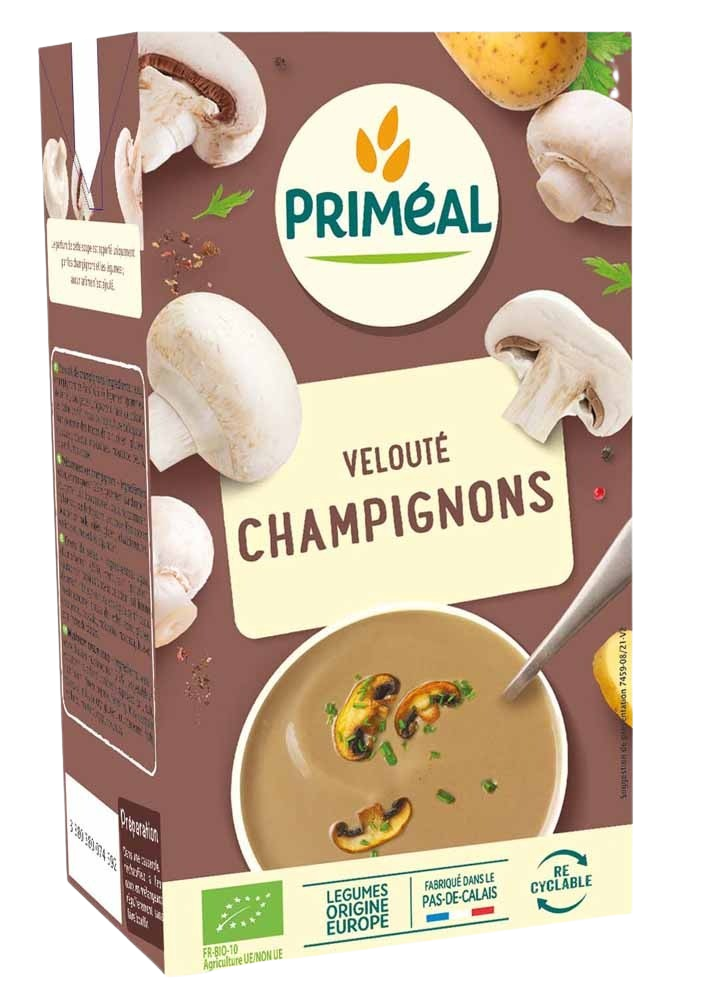 Primeal Veloute gebonden soep champignons bio 1.00 Liter