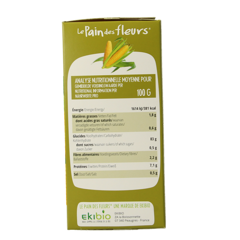 Pain Des Fleurs Krokante crackers mais glutenvrij bio 150 Gram