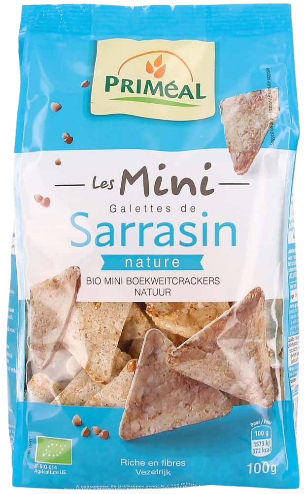 Primeal Mini boekweitcrackers naturel bio 100.00 Gram