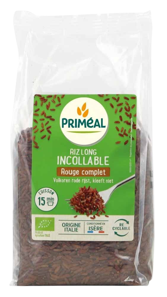 Primeal Rijst rood volkoren niet klevend bio 500.00 Gram