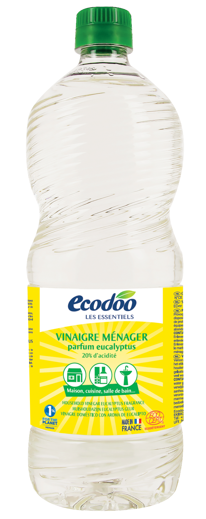 Ecodoo Azijnspray met eucalyptus geur 1.00 Liter