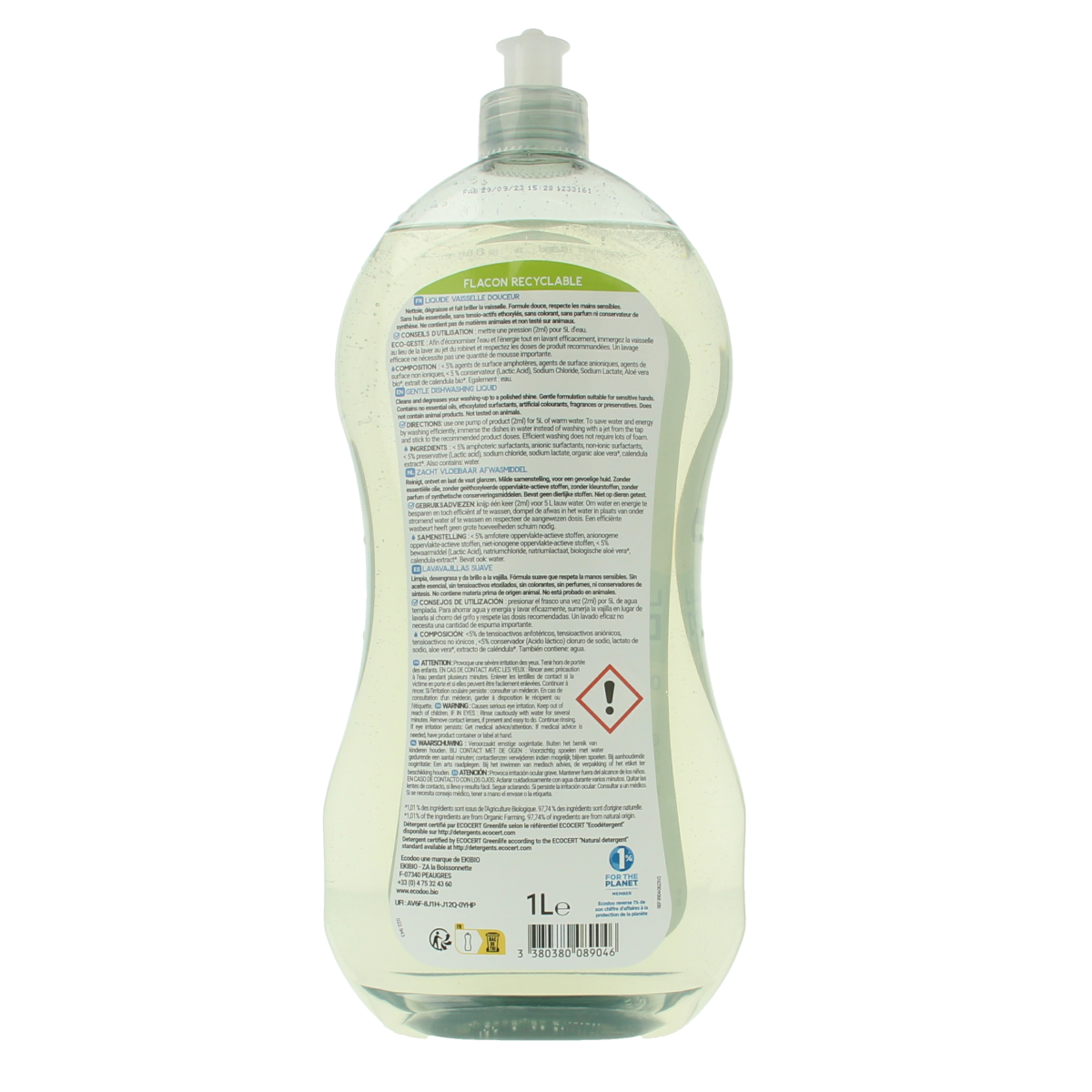 Ecodoo Afwasmiddel vloeibaar hypoallergeen 1.00 Liter