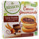 Bisson Gevulde koekjes hazelnoot choco bio 180.00 Gram
