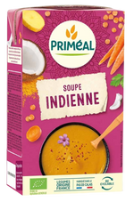 Primeal Indiase soep met rode linzen, kokos en curry bio 1.00 Liter