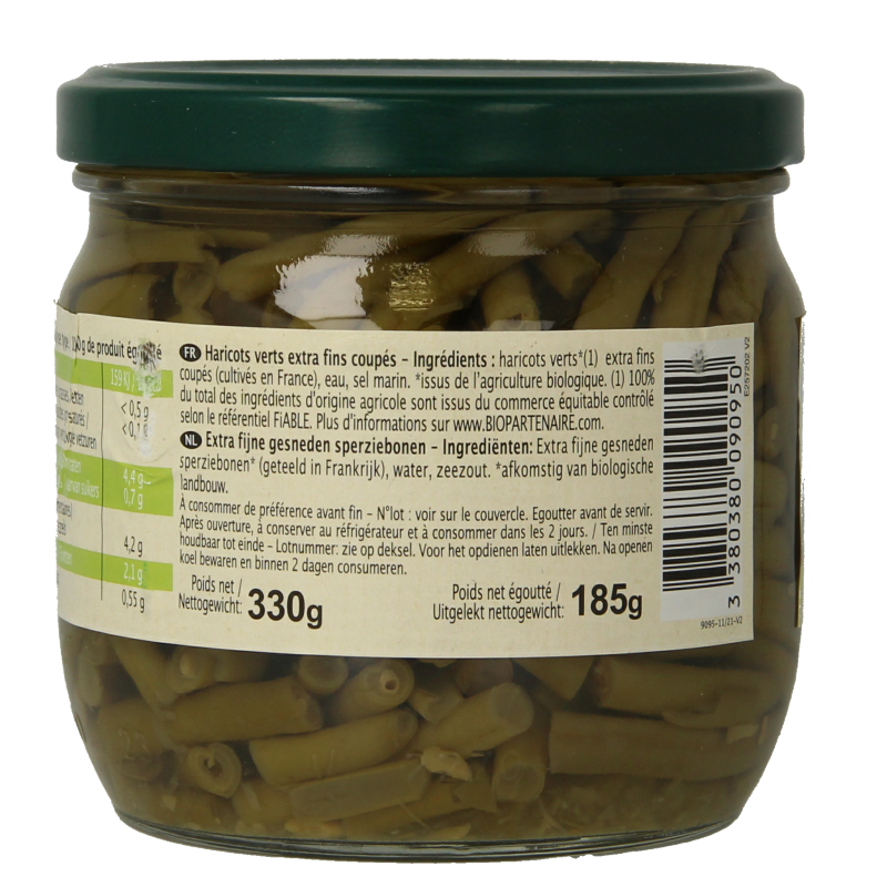 Primeal Haricots verts sperziebonen extra fijn bio 330 Gram