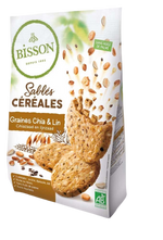 Bisson Zandkoekjes chia & lijnzaad bio 200 Gram