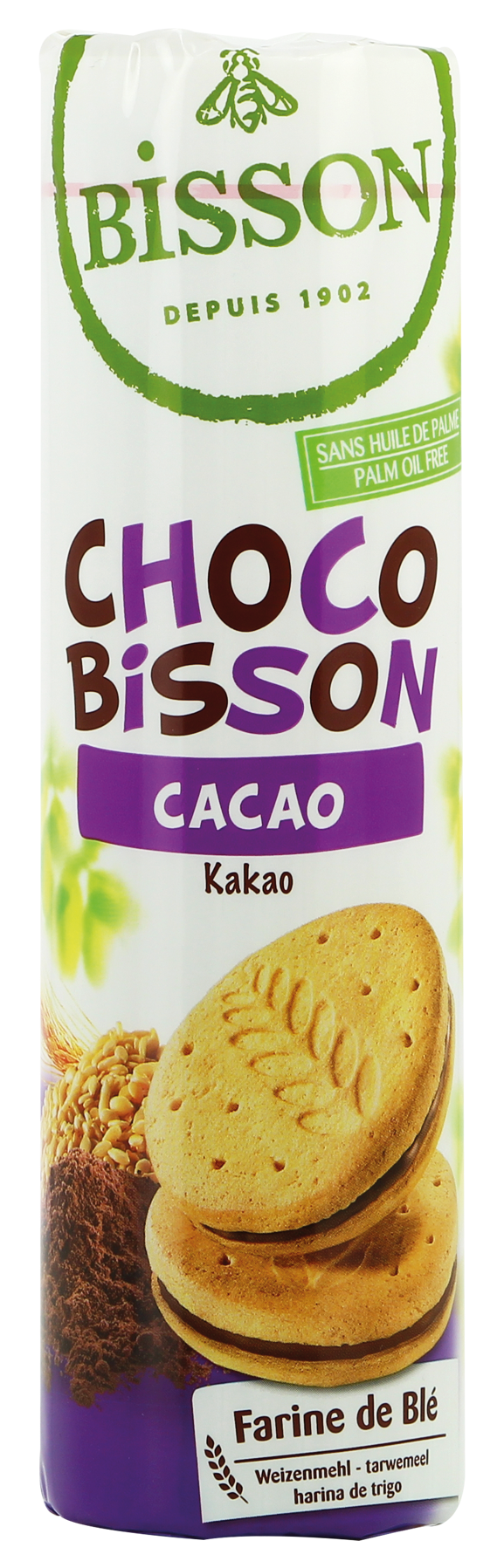 Bisson Choco cacao tarwekoekjes bio 300.00 Gram