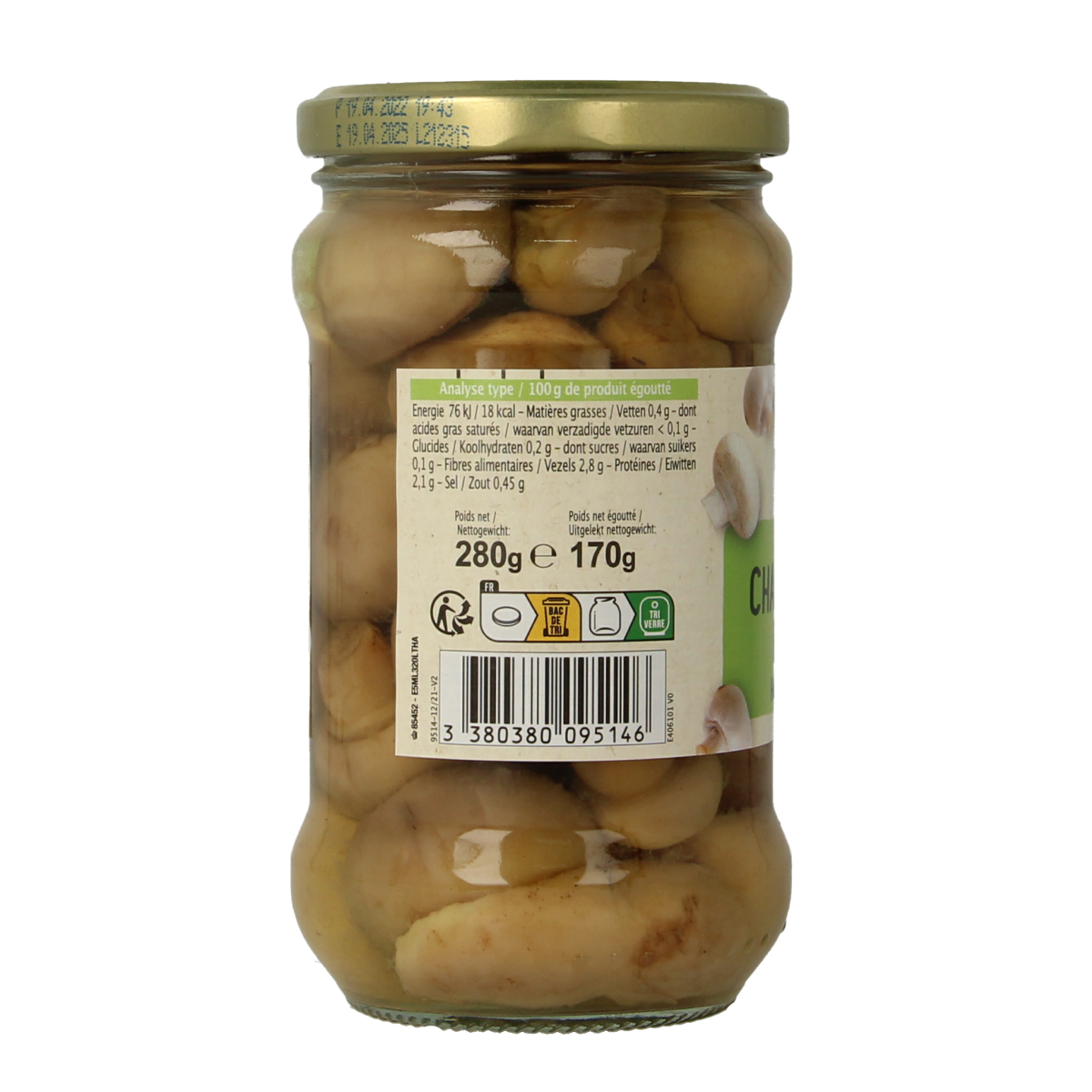 Primeal Champignons heel bio 280.00 Gram