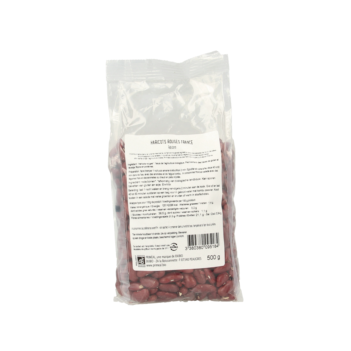 Primeal Rode bonen uit Frankrijk bio 500.00 Gram