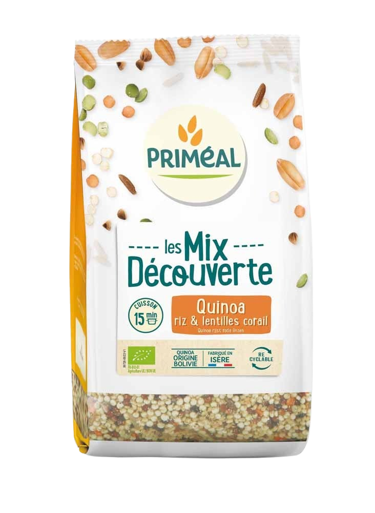 Primeal Mix van quinoa, rijst & rode linzen bio 400.00 Gram