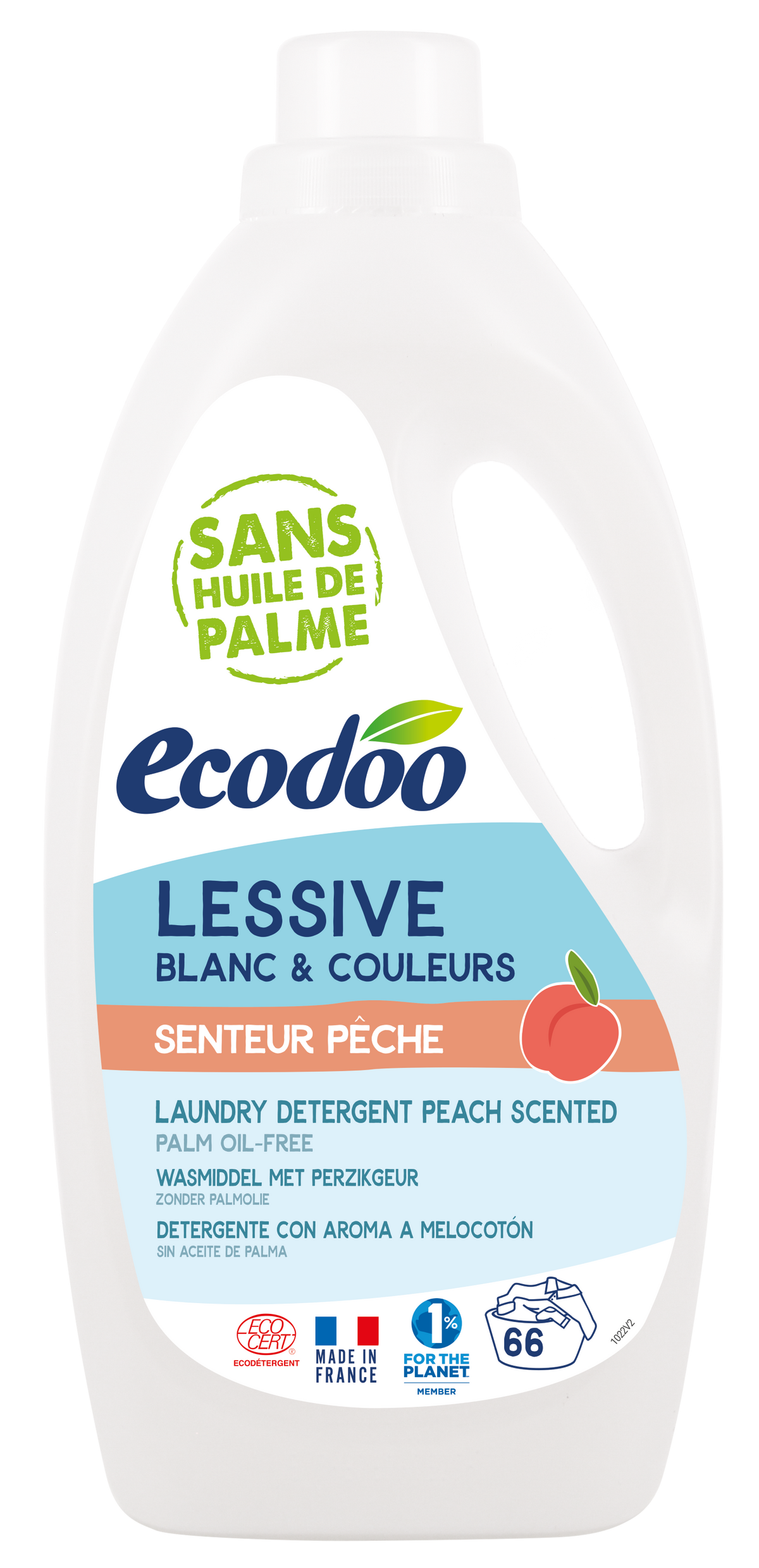 Ecodoo Wasmiddel vloeibaar perzik bio 2.00 Liter