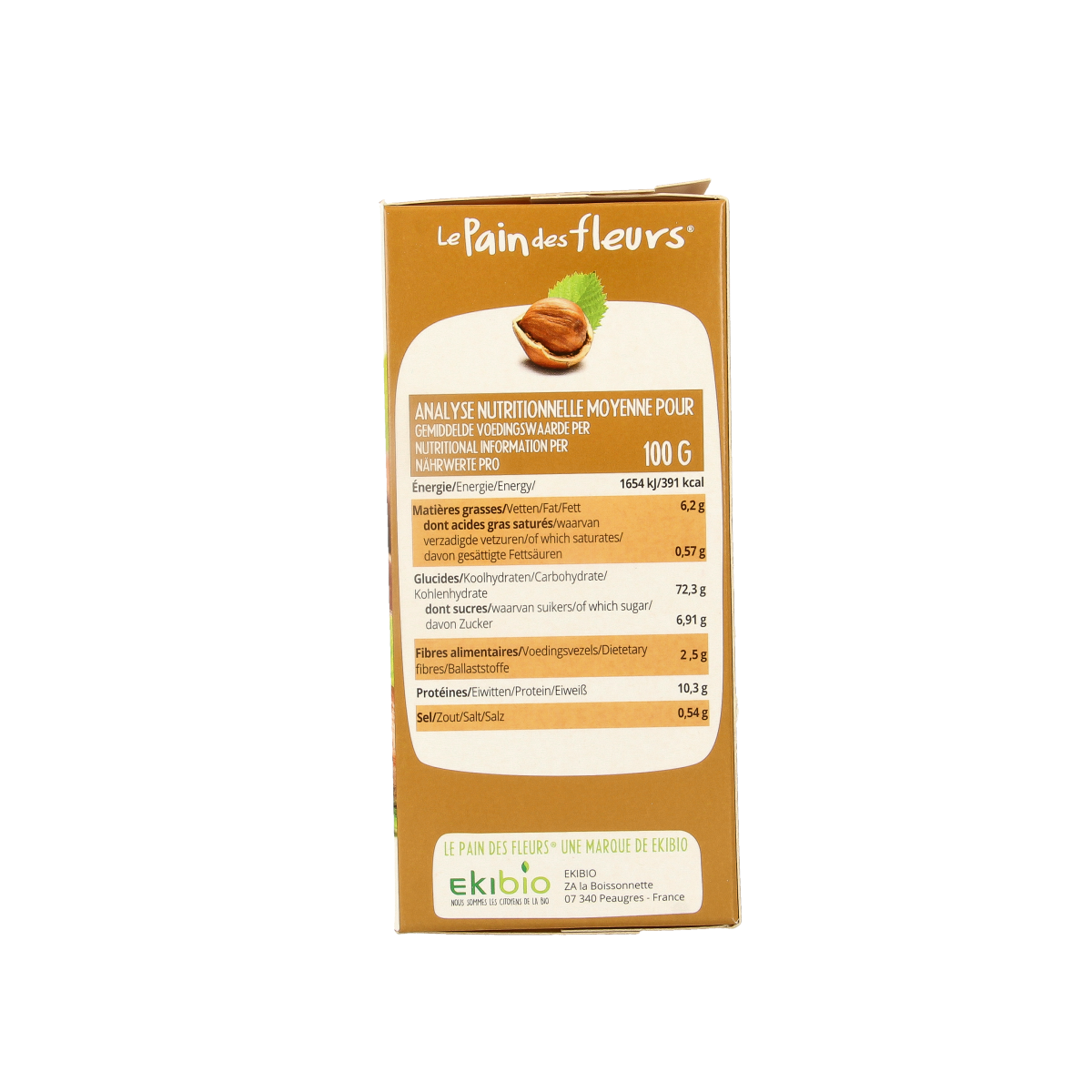 Pain Des Fleurs Krokante crackers hazelnoot glutenvrij bio 150.00 Gram