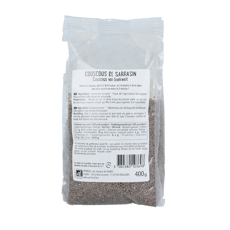 Primeal Boekweit couscous bio 400 Gram
