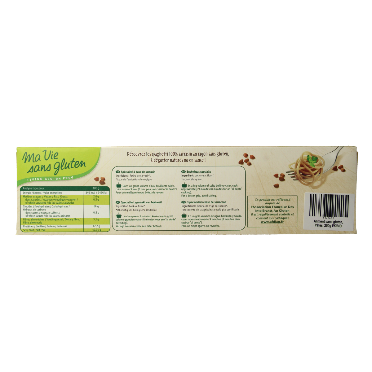 Ma Vie Sans Spaghetti boekweit bio 400.00 Gram