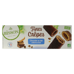 Bisson Krokante wafelrolletjes met melkchocolade bio 90 Gram