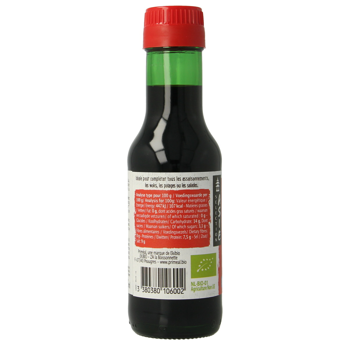 Primeal Sojasaus 30% minder zout bio 125.00 Milliliter
