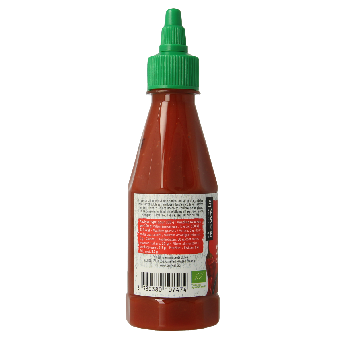 Primeal Chilisaus sriracha pittig bio 250.00 Gram