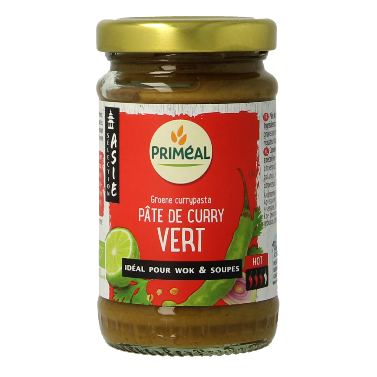 Primeal Groene curry pasta bio 120.00 Gram