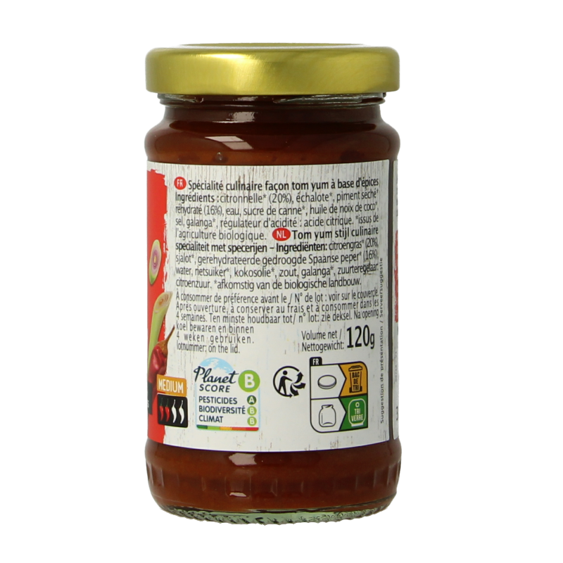 Primeal Tom yum pasta bio 120 Gram