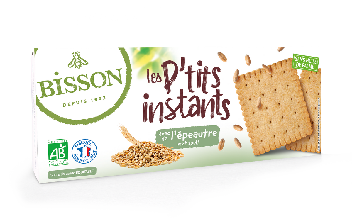 Bisson Les petits instants koekjes spelt bio 155.00 Gram