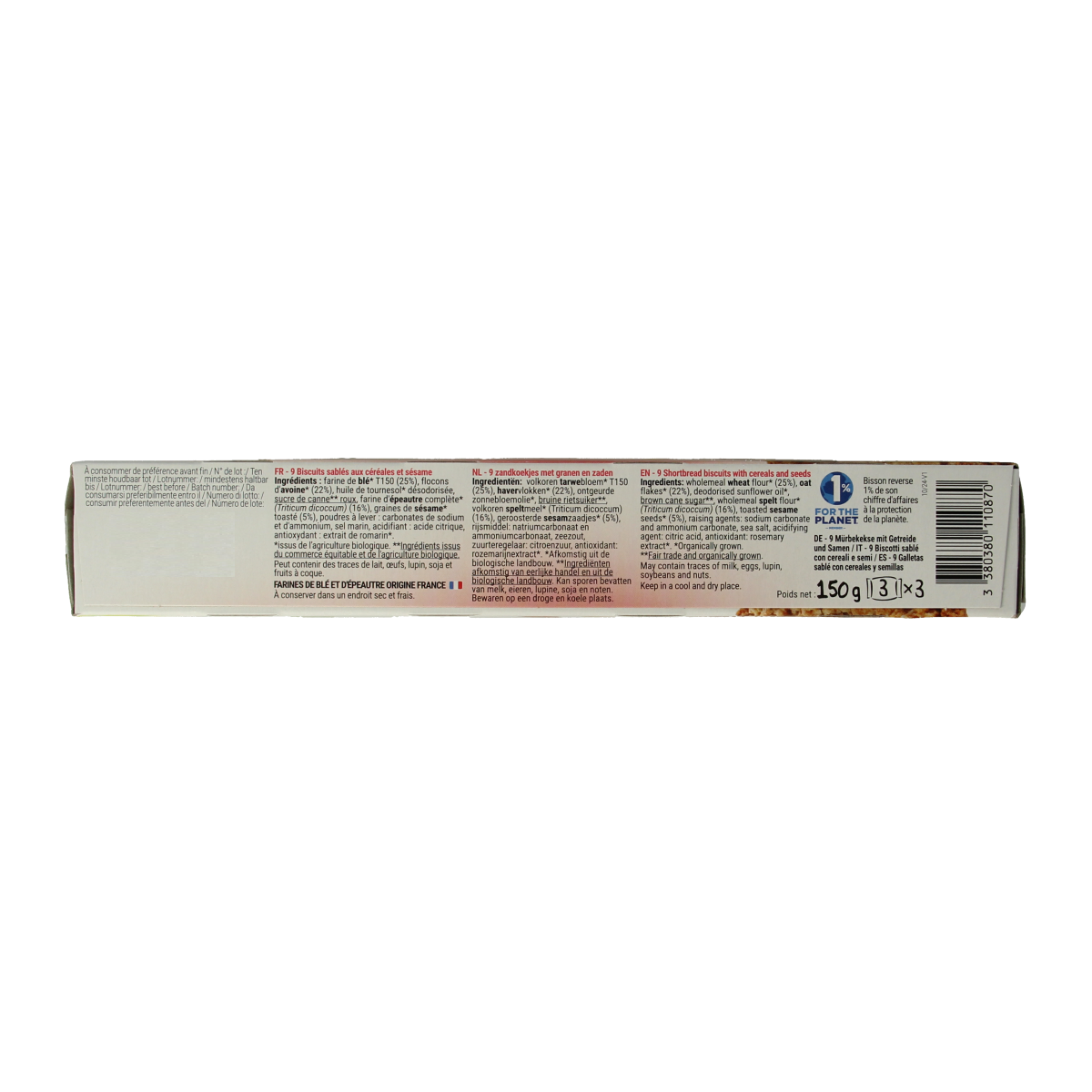 Bisson Les petits instants koekjes granen bio 150.00 Gram