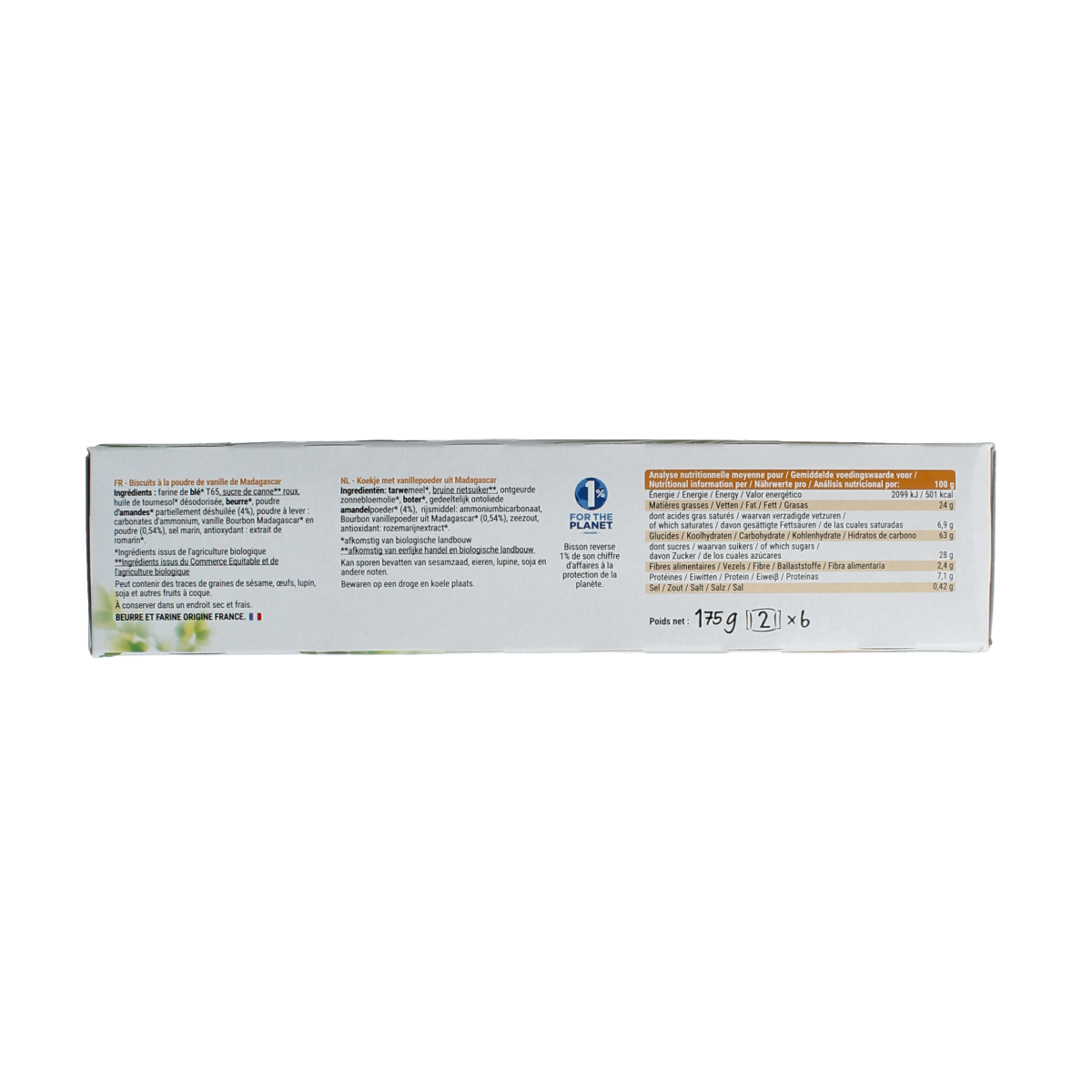 Bisson Mambo koekjes madagaskarvanille bio 175.00 Gram
