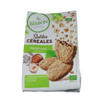 Bisson Zandkoekjes hazelnoot & granen bio 200.00 Gram