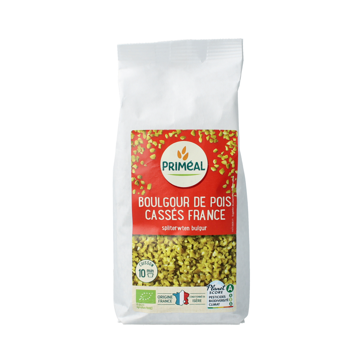 Primeal Bulgur van spliterwten bio 500.00 Gram